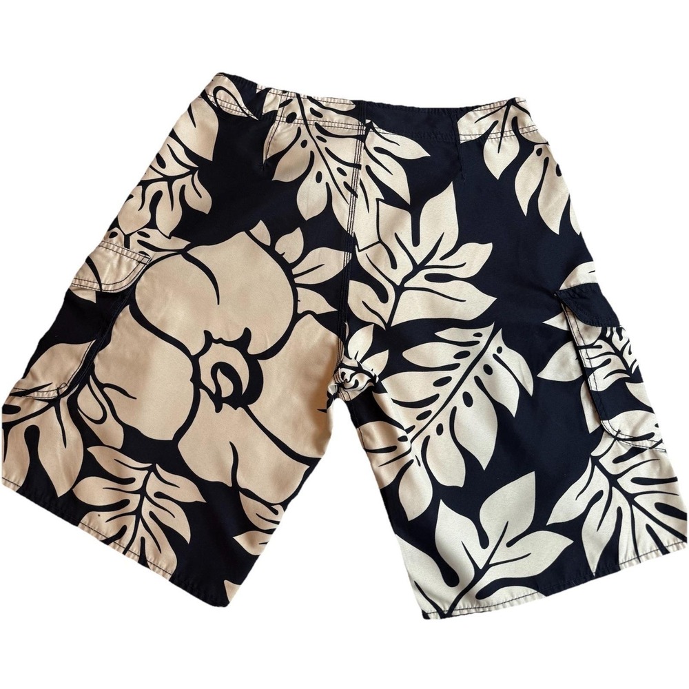 Hawaiian Performance Surfwear Cargo Swim Trunks Floral Board Shorts Mens Size 32 - Picture 3 of 14